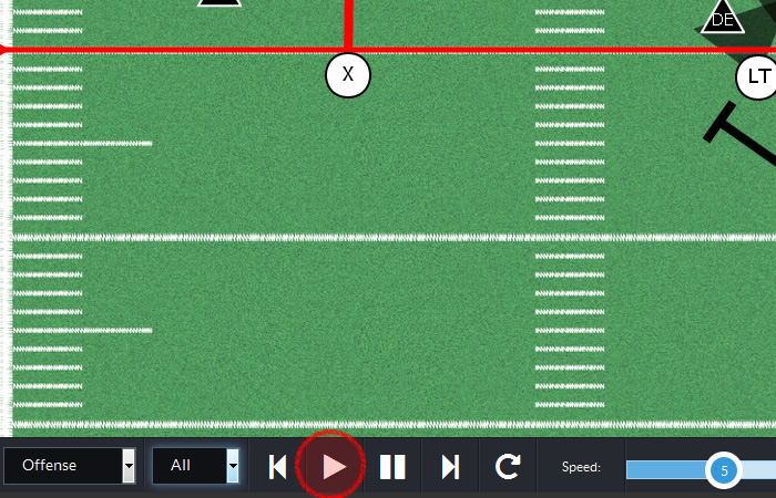 Control the football play animations with common video controls