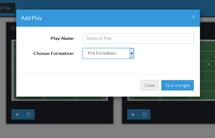 Create unlimited number of football plays, quickly and easily.
