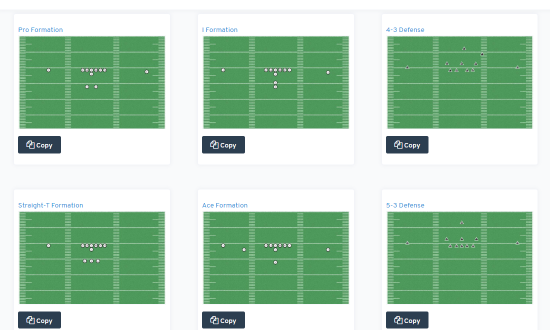Use Preset Formations or Make your Own Formation Templates using our Playmaker Football Software.